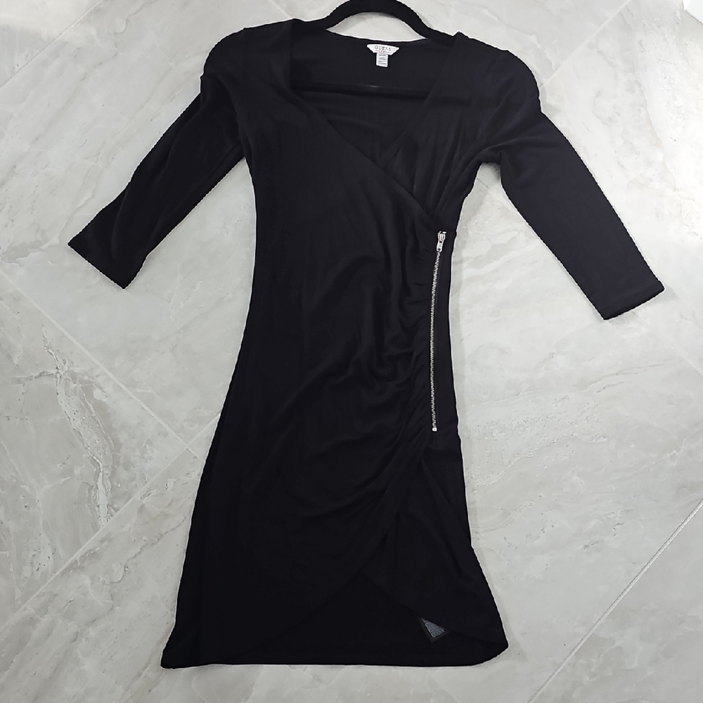 Guess Elegant Black Wrap Dress